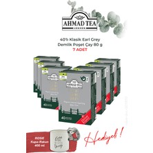 Ahmad Tea Klasik Earl Grey 40'lı x 7 Adet Demlik Poşet Çay 80 G ve Rakun Kupa Hediye