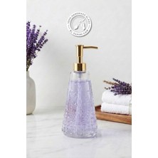 Glamis Selen Concept Fleur De Lis Model Gold Kapaklı El Yapımı Cam Sıvı Sabunluk