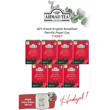 Ahmad Tea 7 Adet 40'lı Klasik English Breakfast Demlik Poşet Çay 80 G ve Rakun Kupa Hediye