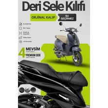 Motobros Leatherfit Deri Motosiklet Koltuk Kılıfı Su Geçirmez Özellikleriyle Mondial 50 Wing Için Uygun
