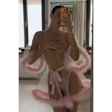 BMD Oksana Tül Sabahlık - Pembe