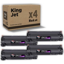 Kingjet Canon Uyumlu CRG-737 Standart Kapasiteli (4'lü Paket) Çipli Muadil Toneri | MF227DW