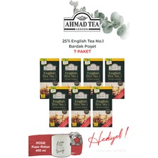 Ahmad Tea 7 Paket, 25’li English Tea No.1 Bardak Poşet ve Rakun Kupa