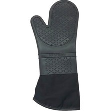 Jet's Home Silikon Fırın Eldiveni Yanmaz Yapışmaz Isıya Dayanıklı Siyah 41,5 cm