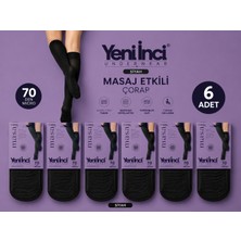 Yeni İnci Masaj Etkili Dizaltı Çorap 6'lı Paket