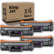 Kingjet Canon Uyumlu MF274DW Standart Kapasiteli (4'lü Paket) Muadil Toner Çipli | 071 / CRG-071