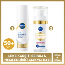 Nivea SUN SPF50 Primer Nemlendirici Makyaj Bazı 30ml ve Luminous630 Thiamidol Leke Karşıtı Cilt Serum30ml