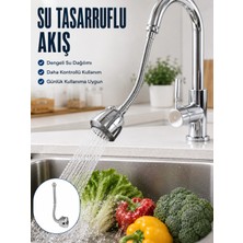 Eco Lounge Ayarlanabilir Musluk Başlığı Esnek Spiral Hortumlu Lavabo Uzatma Aparatı
