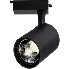 Mikasso 30W Babil Beyaz Işık Siyah Kasa LED Ray Spot Armatür 6400K (Plastik Kasa) Metal Siyah