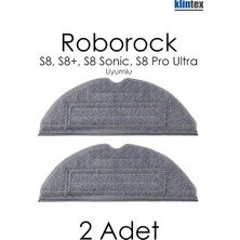 Klintex Roborock S8, S8+, S8 Sonic, S8 Pro Ultra Robot Süpürge Uyumlu Yedek Mop Bezi (2026 Seri)