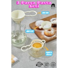 Muf Home 3'lü Pratik Pasta ve Mutfak Hazırlık Seti -Mini Sıvı Hunisi , Yumurta Akı Ayırıcı, Mini Elek, Iç Içe Geçen Yer Kaplamaz 3 Parça Mutfak Seti (Bpa Içermez)