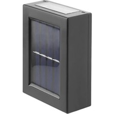 Mikasso Güneş Enerjili Çift Taraflı Dekoratif Duvar Lambası Solar Aplik 2 Adet Plastik Beyaz