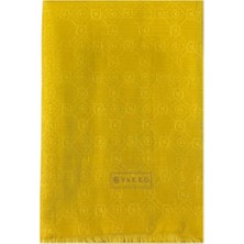 Vakko Pamuk Ipek Monogram Şal 40752-SARI