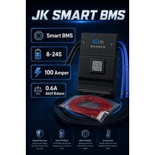 Jk Smart 8-24S 100A Bluetooth Akıllı Batarya Koruma Kartı Bms