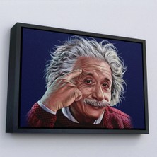 Trezon Ahşap Çerçeveli Albert Einstein TABLOSU-7252