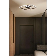 Mikasso Enisa Modern Tasarım Kahverengi Salon - Mutfak - Hol Beyaz LED 2 Li Avize Metal 2 Gu5.3 Kahverengi S