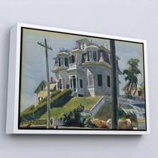 Trezon Ahşap Çerçeveli Edward Hopper, Haskell's House - Haskell'in Evi TABLOSU-7078