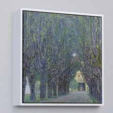 Trezon Ahşap Çerçeveli Allee At Schloss Kammer, Gustav Klimt TABLOSU-8342