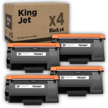 Kingjet Brother Uyumlu TN-3467 Yüksek Kapasiteli (4'lü Paket) Muadil Toner | DCP-L6600DW