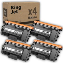 Kingjet Brother Uyumlu TN-3607XXL Yüksek Kapasiteli (4'lü Paket) Çipli Muadil Toner | HL-L5210DW