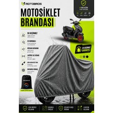 Motobros Motosiklet Brandası Motor Brandası Tvs Ntorq Uyumlu Thermoguard-X Gri Su Geçirmez Uv Korumalı Motor Örtüsü