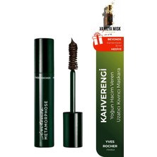 Yves Rocher Yoğun Hacim Veren Uzatıcı Kıvırıcı Maskara 24 Saat Kalıcı Besleyici Kirpik Bakımı 7.8 ml Kahverengi