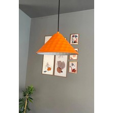 Mikasso Rumy Turuncu Tekli Avize Sarkıt Ofis Showroom Salon Mutfak Avizeleri Metal 1 E27 Turuncu Salon / Otu