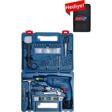 Bosch Darbeli Matkap Gsb 600 100 Parça Aksesuar Seti Çantalı Elektrikli Devir Ayarlı Al Marka Yapıştırıcı