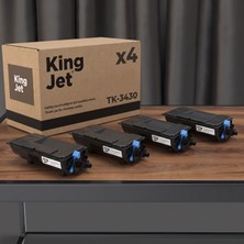Kingjet Kyocera Uyumlu TK-3430 Standart Kapasiteli (4'lü Paket) Çipli Muadil Toner | Ecosys MA5500IFX