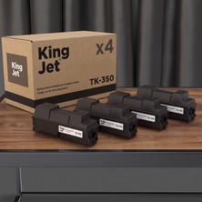 Kingjet Kyocera Uyumlu TK-350 Standart Kapasiteli (4'lü Paket) Çipli Muadil Toner | FS-3540MFP