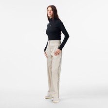 Calvin Klein Cotton Twill Logo Stripe  Kadın Beyaz Pantolon