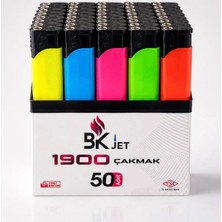 Bkjet 1900 Solid Izgaralı Çakmak Yeniden Doldurulabilir 50 Adet