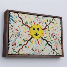 Trezon Ahşap Çerçeveli Salvador Dali - Bitki Güneşi TABLO-7127
