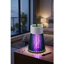 Eco Lounge Dekoratif Mor Işıklı Sineksavar Lamba Şarjlı Tek Tuşlu Koruyucu Gövdeli Cihaz Modeli