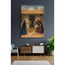 Şehber Dikey Kanvas Tablo Tekli Ev Kafe Ofis Zanobi Strozzi Doğuş The Nativity Isimli Eseri 2935