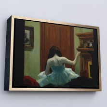 Trezon Ahşap Çerçeveli Edward Hopper - New York Interior TABLO-7105