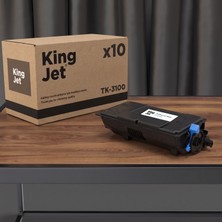 Kingjet Kyocera Uyumlu TK-3100 Standart Kapasiteli (10'lu Paket) Çipli Muadil Toner