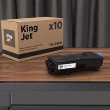 Kingjet Kyocera Uyumlu TK-3400 Standart Kapasiteli (10'lu Paket) Çipli Muadil Toner | Ecosys MA4500FX