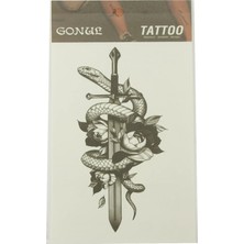 Zero Land Csmo-Tex Yılan Kılıç Tattoo Dövme STICKER-11928072-SIYAH