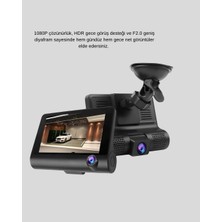 Eco Lounge Full Hd Araç Kamerası 3’lü 4.0” Ekranlı ve Hdr Gece Görüşlü