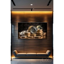 Şehber Yatay Kanvas Tablo Tekli Ofis Broker Bankacılık Yatırım Kripto Para Bitcoin Borsa Forex 2912