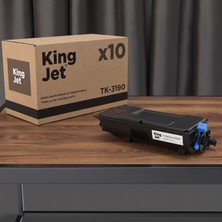 Kingjet Kyocera Uyumlu TK-3190 Standart Kapasiteli (10'lu Paket) Çipli Muadil Toner | Ecosys P3060DN