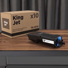 Kingjet Kyocera Uyumlu TK-3170 Standart Kapasiteli (10'lu Paket) Çipli Muadil Toner | Ecosys P3150DN