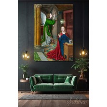 Şehber Dikey Kanvas Tablo Tekli Jean Hey Müjde The Annunciation Adlı Eseri Reprodüksiyon 2938