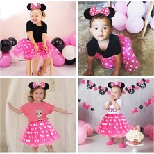 Eco Lounge Pembe Fiyonklu Minnie Mouse Tacı Mini Kulak