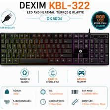 Dexim DKA004 Kablolu RGB Gaming Klavye