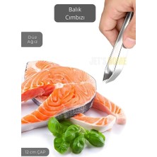 Jet's Home Balık Uçlu Cımbızı Paslanmaz Kılçık Cımbızı Çelik Dekor Cımbızı 12 cm