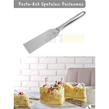 Jet's Home Pasta Spatulası Paslanmaz Kek Spatulası Krema Spatula No:4 Çelik 31 cm