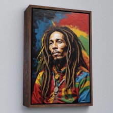 Trezon Ahşap Çerçeveli Bob Marley TABLOSU-7892