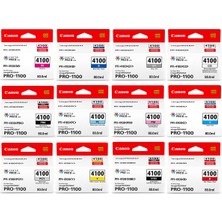 Canon Ink PFI-4100 12 Renk Mürekkep Paketi (PRO-1100 Uyumlu Orijinal)